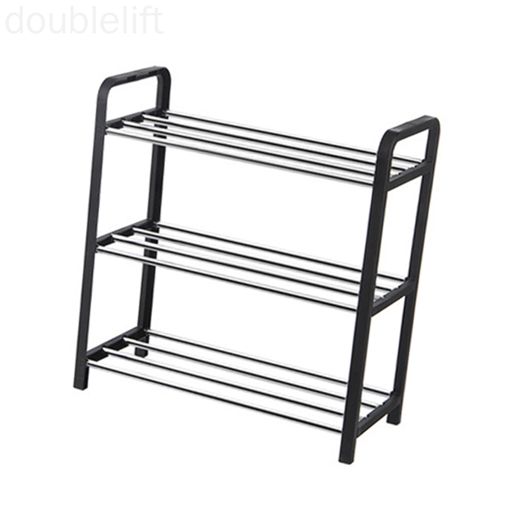 Shoes Rack Multi-layer Shoe Storage Shelf Organizer Household Metal Steel Stand doublelift store