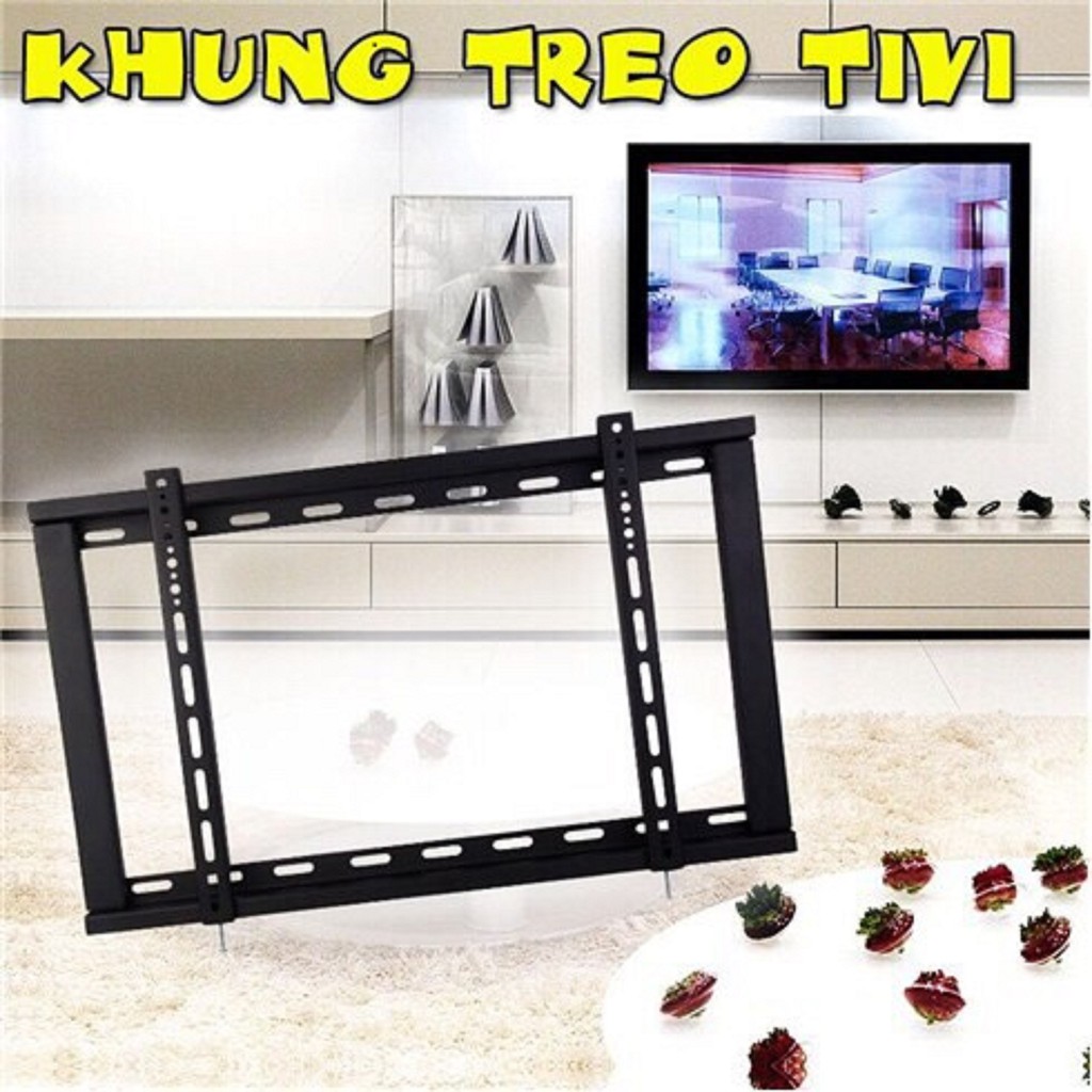 GIÁ TREO TV-KHUNG TREO TIVI CỐ ĐỊNH ÁP SÁT TƯỜNG 19inh 37inh  37-55 IN - KHUNG TREO TIVI CỐ ĐỊNH