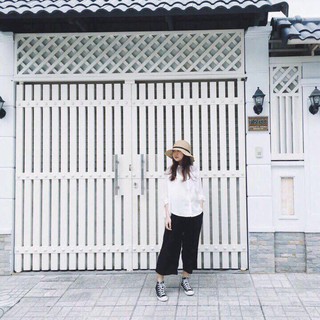 Sơmi Linen cổ tàu