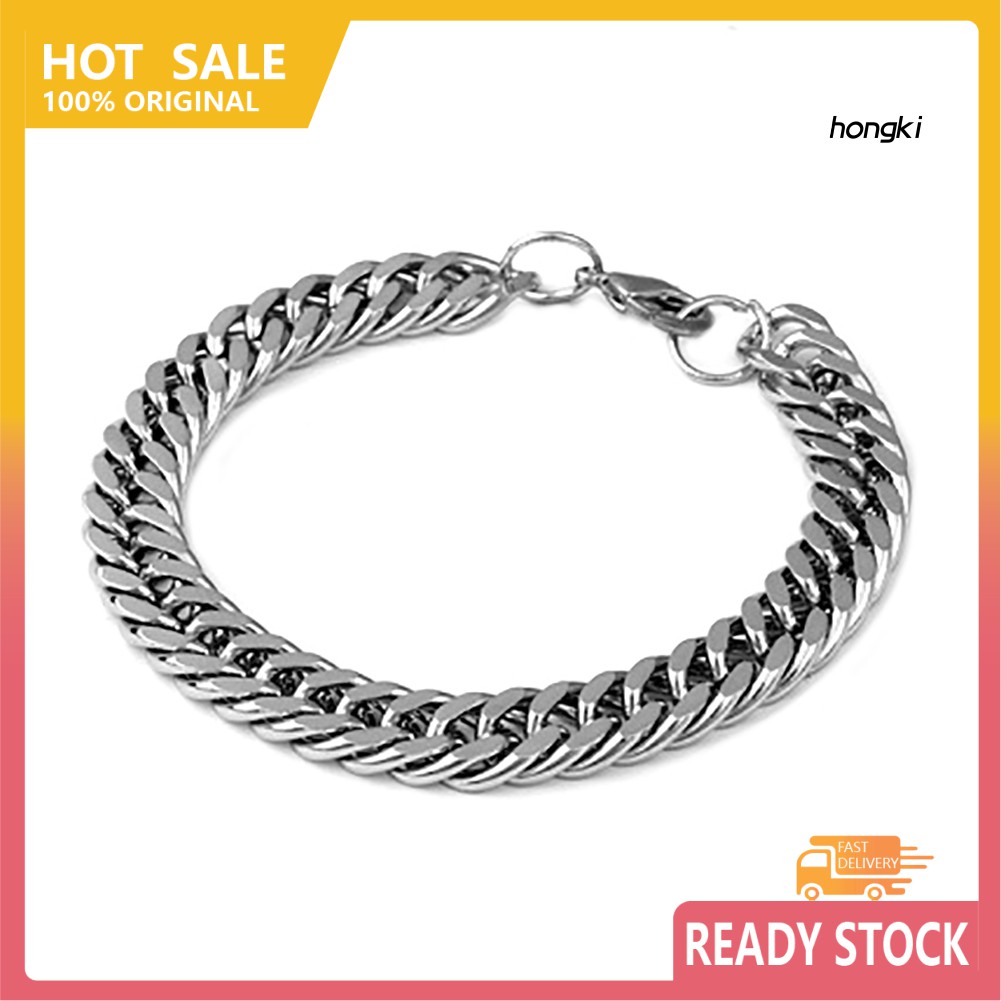 Vòng Tay Thép Titan Không Gỉ Phong Cách Punk Rock Thời Trang Dành Cho Nam