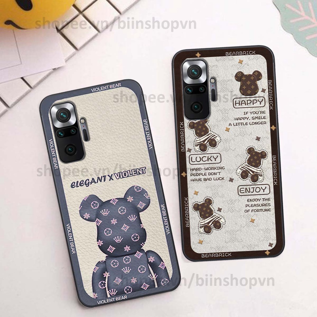 Ốp Xiaomi Redmi Note 10 / Note 10 Pro hình gấu bear brick đẹp độc lạ, thời trang, cá tính