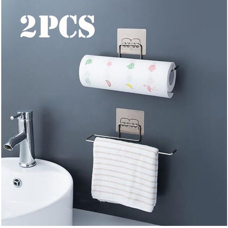 Giá Treo Khăn Giấy Tự Dính Tiện Dụng Cho Nhà Bếp