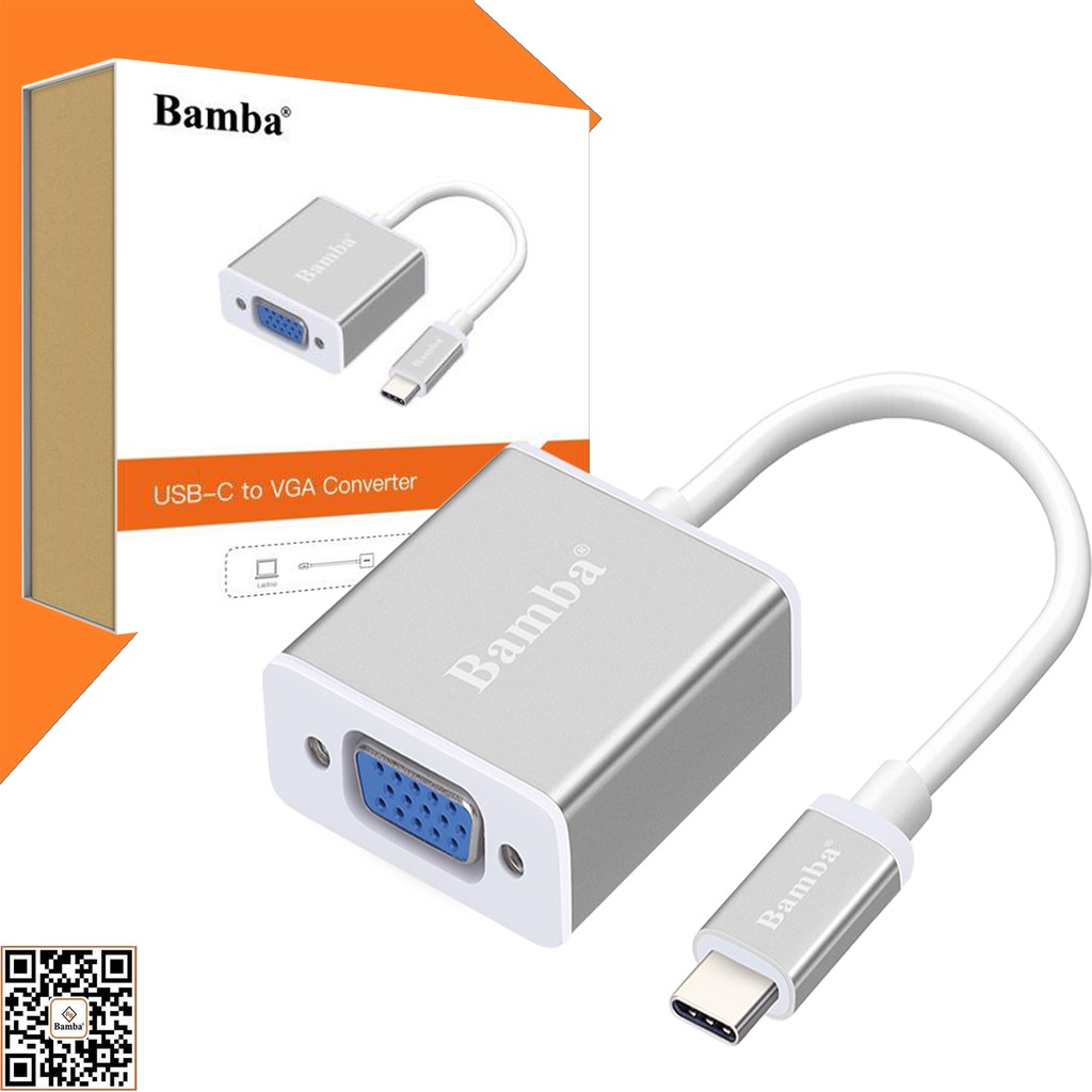 Cáp chuyển Usb Type-C ra Vga Bamba B4