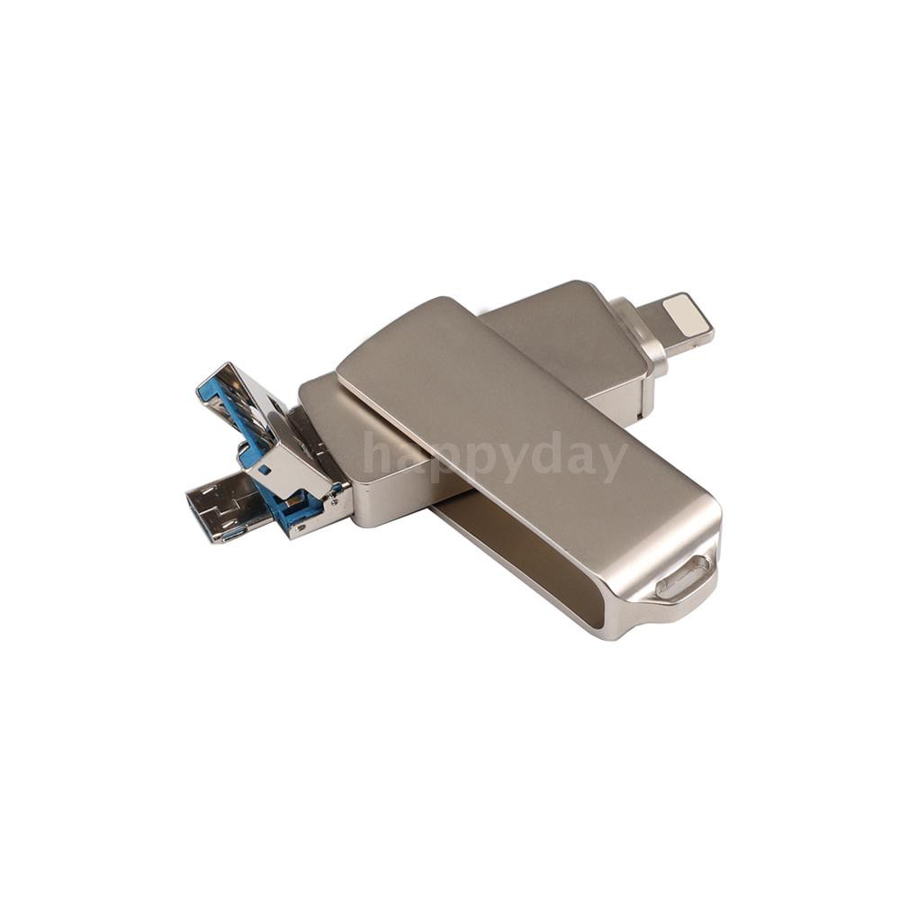 Usb 3 Trong 1 Lightning / Micro Usb / Usb 2.0 Cho Iphone Ipad Mini Memory Stick 16gb 32gb 64gb 128gb