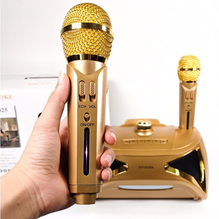 Loa Karaoke Bluetooth ST-2025 Kèm 2 MIcro Không Dây Ân Thanh Cục To