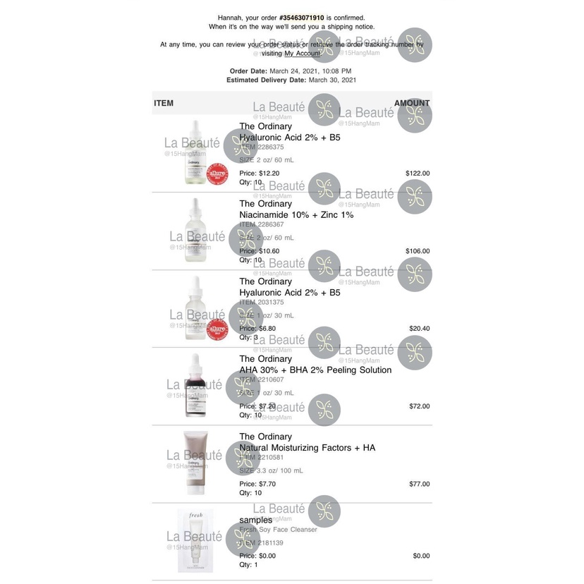 [Canada] The Ordinary Niacinamide 10% + Zinc 1% - Tinh Chất Giảm Mụn, Se Khít Lỗ Chân Lông, Sáng Da