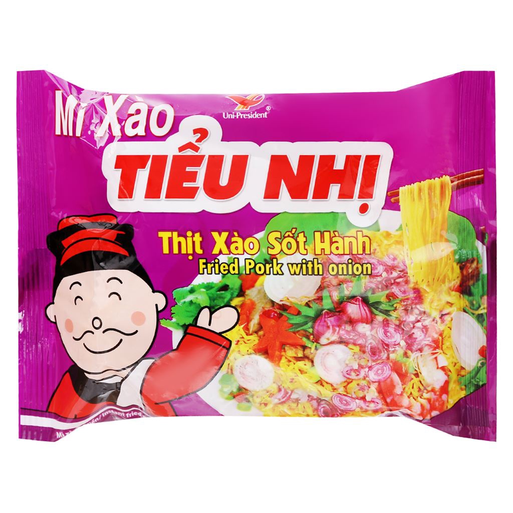 Mì xào Tiểu Nhị thịt xào sốt thịt chua cay / sốt me / sốt hành gói 72g