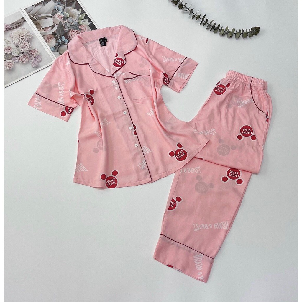Bộ Pijama dài chất tole lanh
