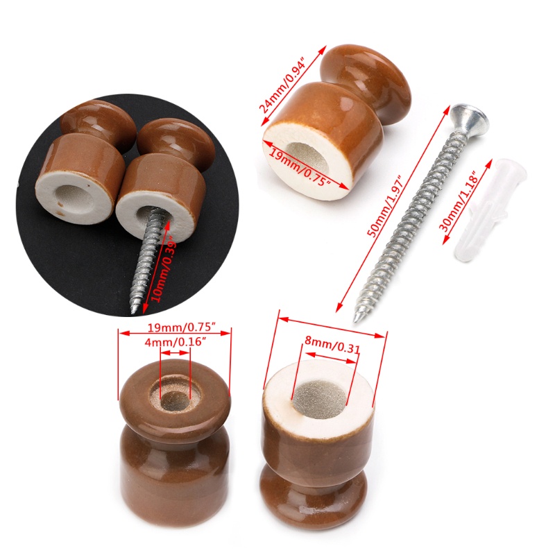 Bộ 5 Linh Kiện Điện Tử Bằng Sứ 24mm Chất Lượng Cao