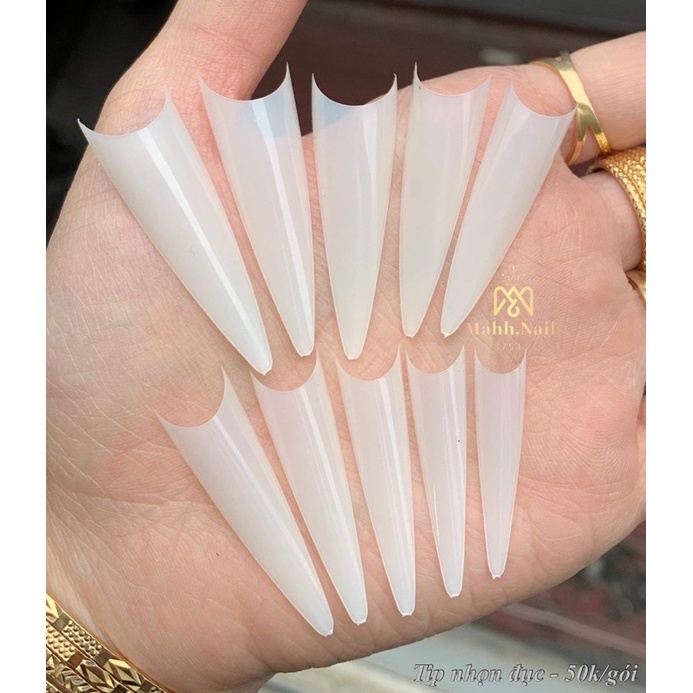Móng nối Hàn - Móng tip TÚI đủ form 2 màu Đục &amp; Trong MaiAnhNails