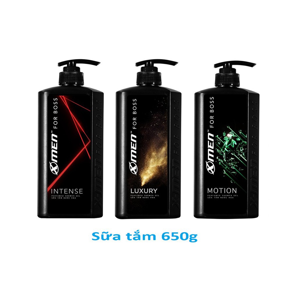 (CHÍNH HÃNG) sữa tắm /dầu gội nước hoa X-Men for Boss Intense/Luxury 650g