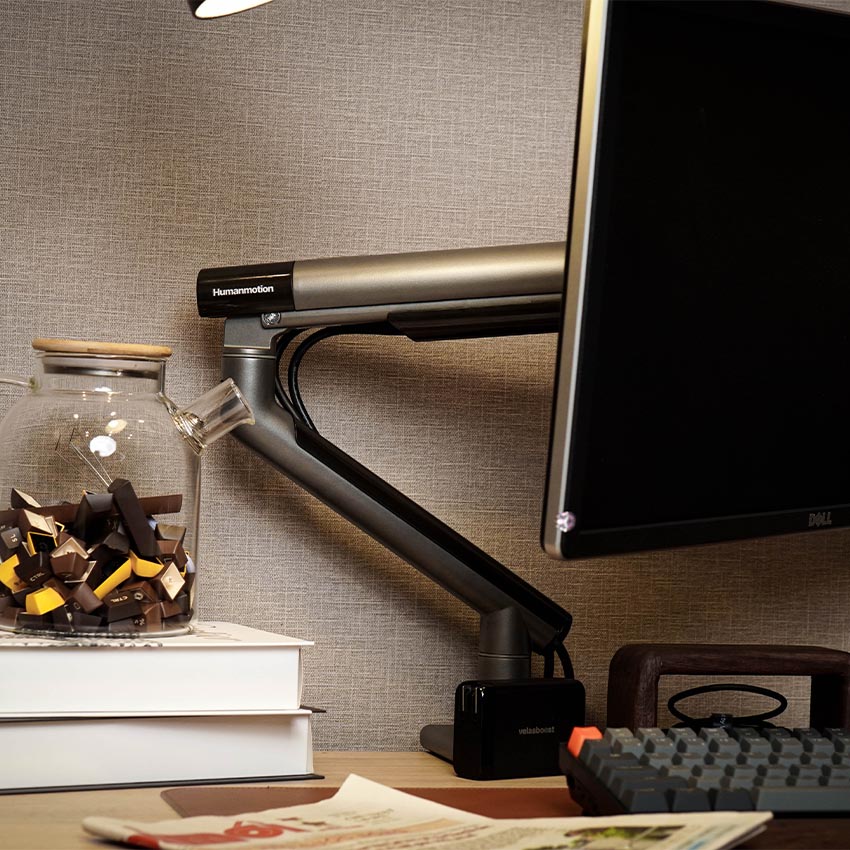 Giá treo màn hình máy tính Human Motion T7, Tải trọng 9Kg chất liệu kim loại chắc chắn,hợp với màn từ 17- 32" - ERGOHOME