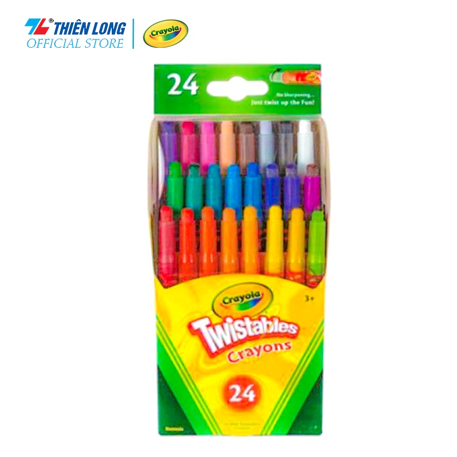 [HỎA TỐC ] Bộ bút sáp vặn mini 24màu CRAYOLA 529724