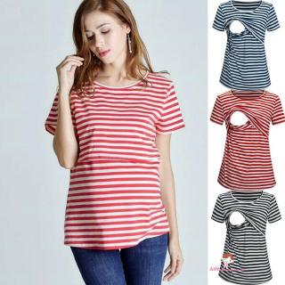❤Xzq-quần áo bà bầu thời trang cho bà bầu cho con bú Áo thun cho con bú