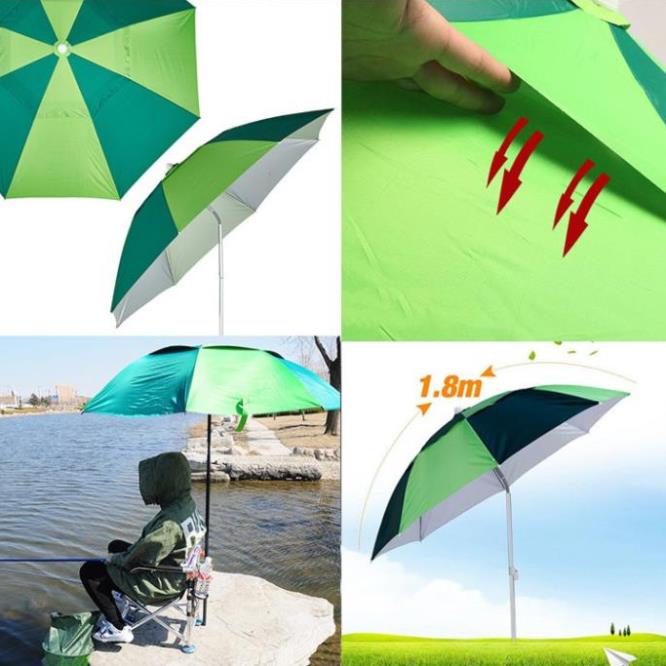 Ô Câu Cá Ô Dù Che Nắng Che Mưa Ô Câu Cá 2 Tầng Dã Ngoại Cao Cấp KK14 đồ câu FISHING_HD