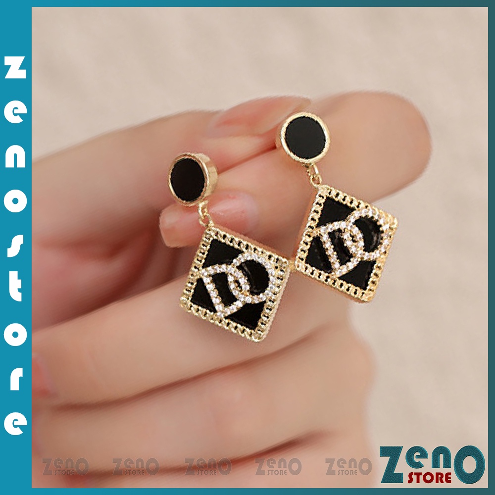 Khuyên tai ZenO bạc Ý DO KT08, bông tai bạc S925 tinh tế