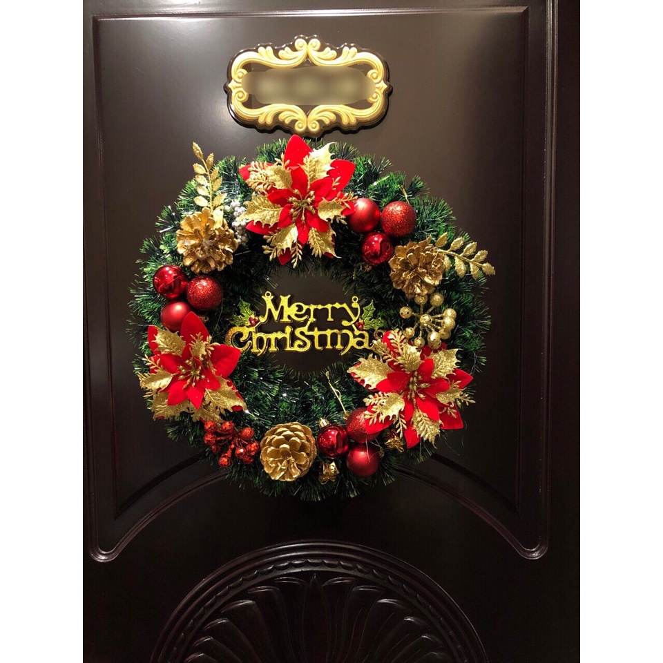 Vòng Nguyệt Quế Trang Trí Giáng Sinh Cao Cấp - Vòng Trang Trí Cửa Kính Noel