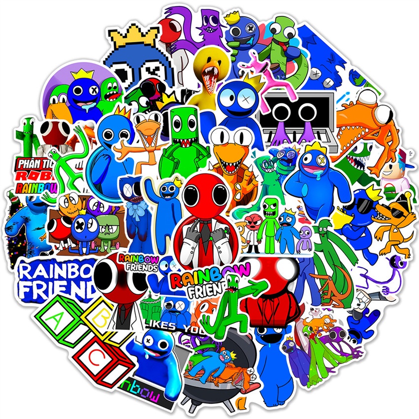 ❉ Bạn Bè Cầu Vồng < ROBLOX > Series 01 Hình Dán ❉ Bộ 50 Hình Dán Dùng Trang Trí Vali Laptop Ván Trượt DIY