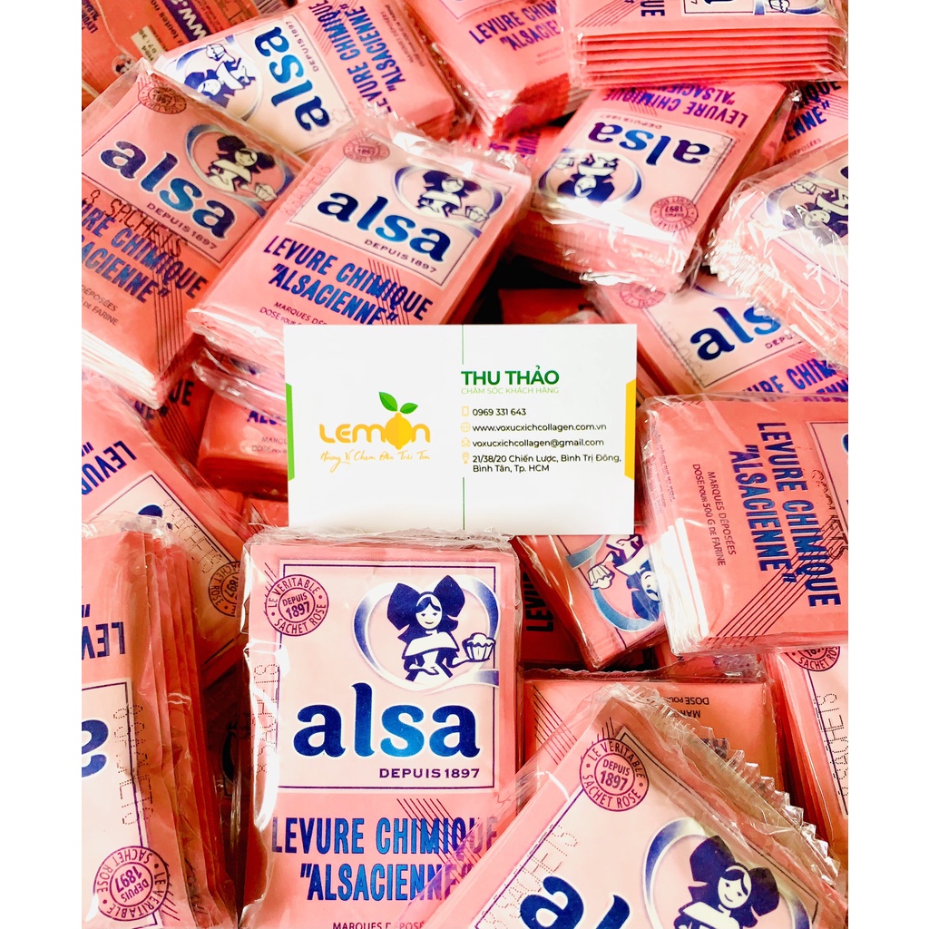 Hộp 18 lốc bột nở/bột nổi ALSA hàng chuẩn Pháp (lốc 8 gói 11g) - SỈ GIÁ TỐT