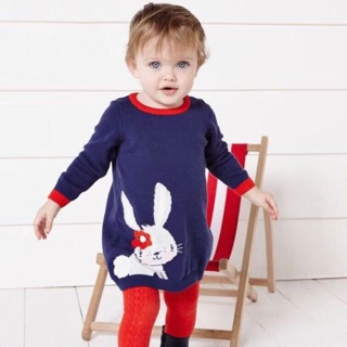 Freeship 99k TQ_Áo váy len Mothercare dệt thỏ