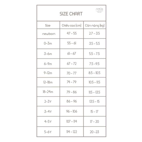 NOUS KID Bộ cộc tay size đại cho bé trai, bé gái thương hiệu NOÛS từ 2 đến 6 tuổi