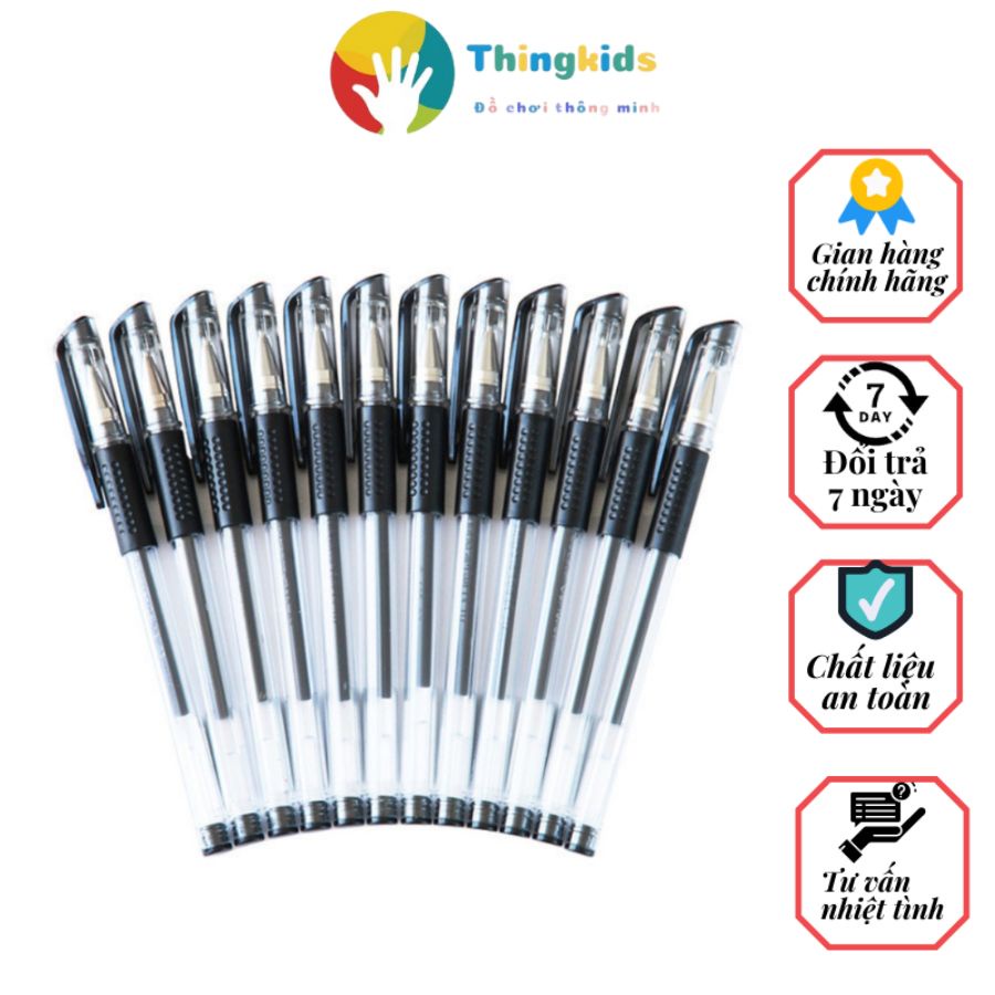 Set 100 but bi nước xanh, đen đỏ, mix màu- Thingkids