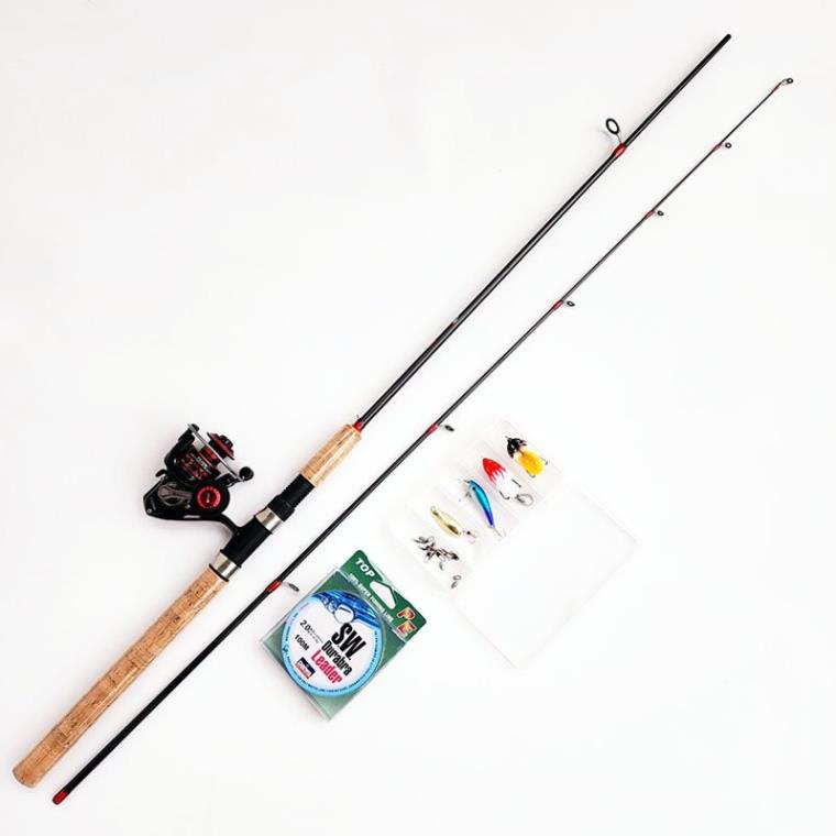 Bộ cần câu lure Thunder máy đứng Deukio FS2000 tặng bộ mồi câu BCM21- Đứng