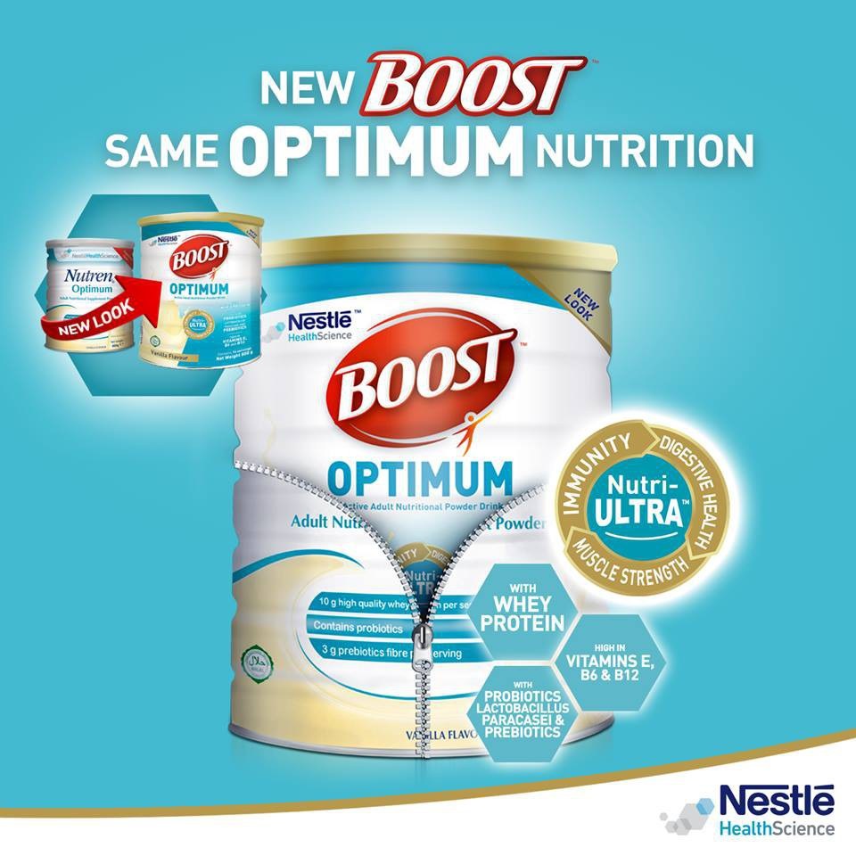 Sữa Bột Nestlé Boost Optimum Lon 800g Dinh Dưỡng Thúc Đầy Phục Hồi Sức Khỏe Dành Cho Người Trung Và Cao Tuổi