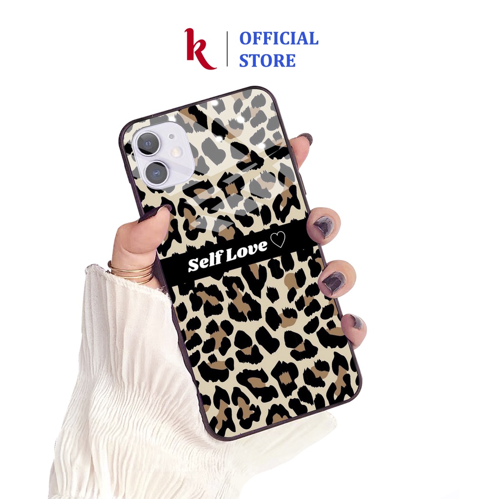 Ốp lưng iphone kính cao cấp Self Love case 14plus 14 pro max 13 12 promax 11 mini 6 6s 7 8 plus x xr xs Se
