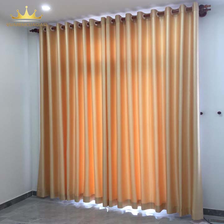 [Mã LIFEHLDEC giảm 10% đơn 99k] Rèm cửa sổ màu vàng kem, rèm cửa chính treo tường trang trí decor VIP12 Vuaremgiasi