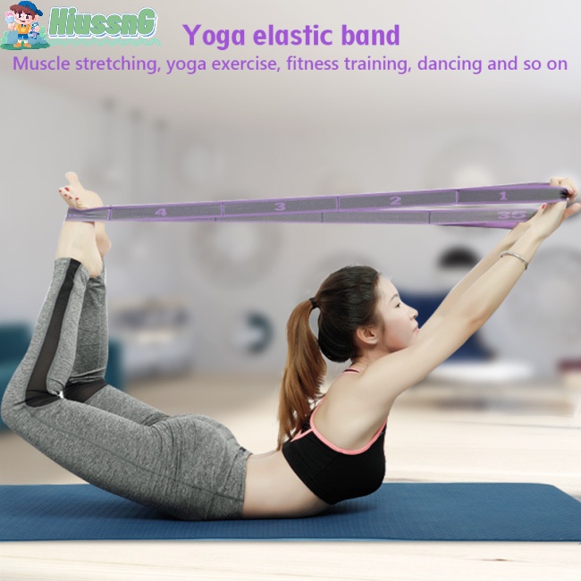 Dây Đai Kháng Lực 9 Vòng Co Giãn Hỗ Trợ Luyện Tập Yoga / Thể Thao