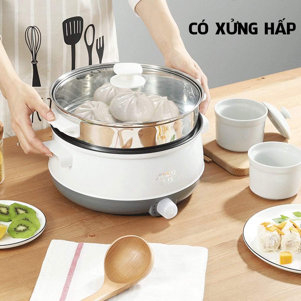 Nồi Lẩu Mini Đa Năng Có Lớp Chống Dính Cao Cấp Nút Vặn 3 Nấc Nhiệt ( Nồi Zason )