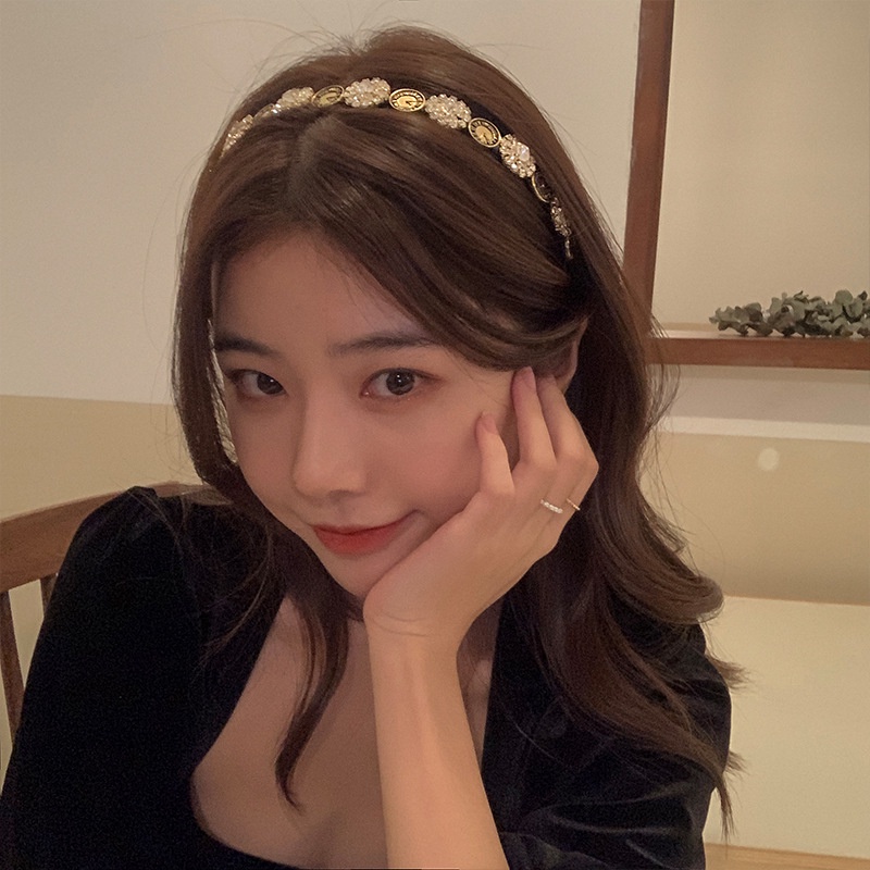 Bờm tóc đính đá hình hoa, phong cách cổ điển sang trọng, quyến rũ, Lemi Accessories