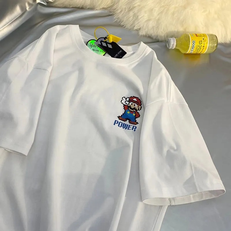 NRVP Áo Thun 100% Cotton Dáng Rộng Thời Trang Hàn Quốc Cho Nữ