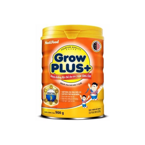 Sữa bột Grow Plus Cam Nuti Cho Bé Chậm Tăng Cân 900g