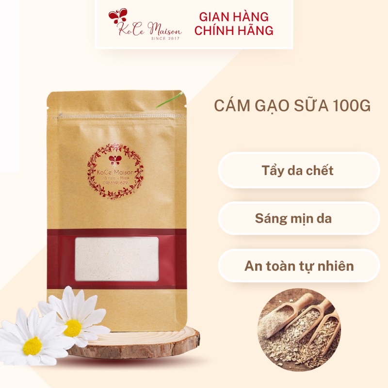 Tinh Bột Cám Gạo 100G (Tẩy Da Chết, Dưỡng Sáng Da)
