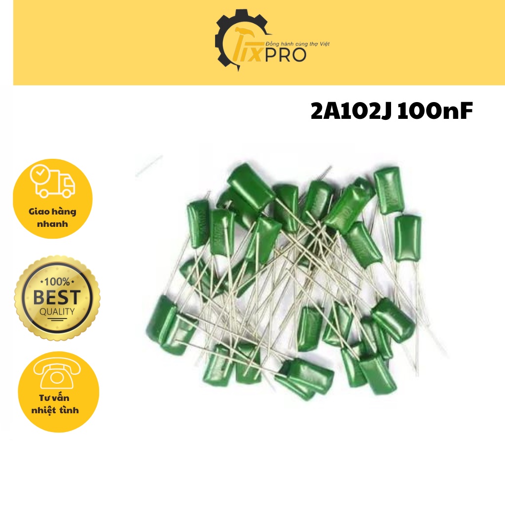 Tụ mica 2A102J 100nF 100V (10c)