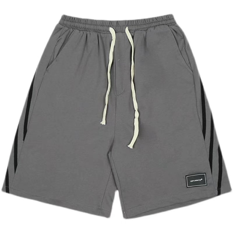 Quần Short Thể Thao Ống Rộng Phối Sọc Hai Bên Thời Trang Hàn Quốc Cho Nam [M-3XL]