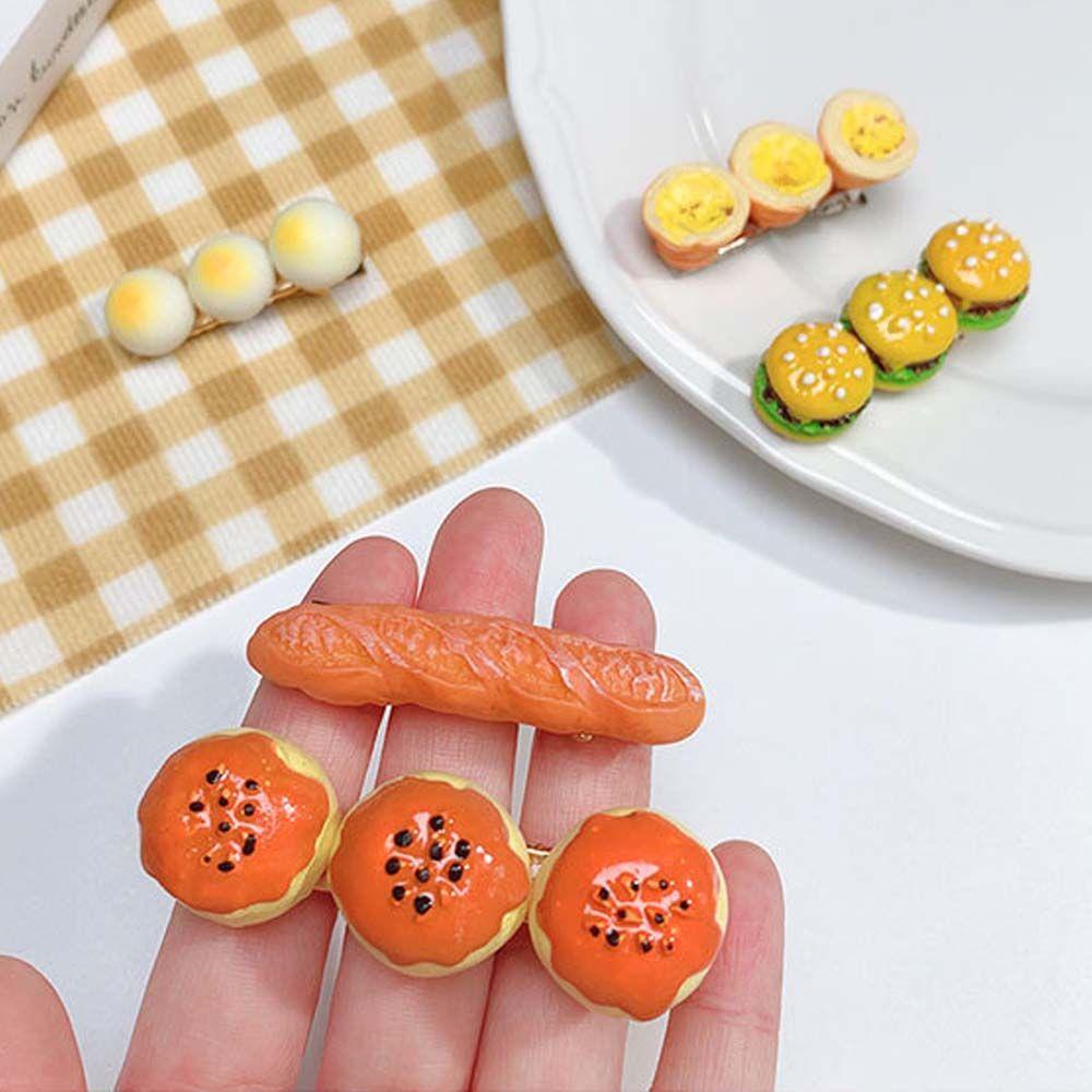 Kẹp Tóc Giả Hình Bánh Tart Trứng Hấp Vui Nhộn Dễ Thương Cho Bé Gái