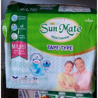 Tã dán SunMate size M cho người lớn (Bịch 10 miếng)
