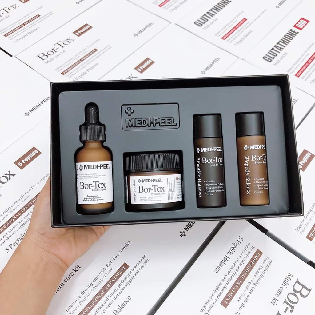 Bộ Sản Phẩm Cải Thiện Nếp Nhăn GIúp Da Căng Mượt Medi-Peel Bor-Tox 5 Peptide Multi Care Kit