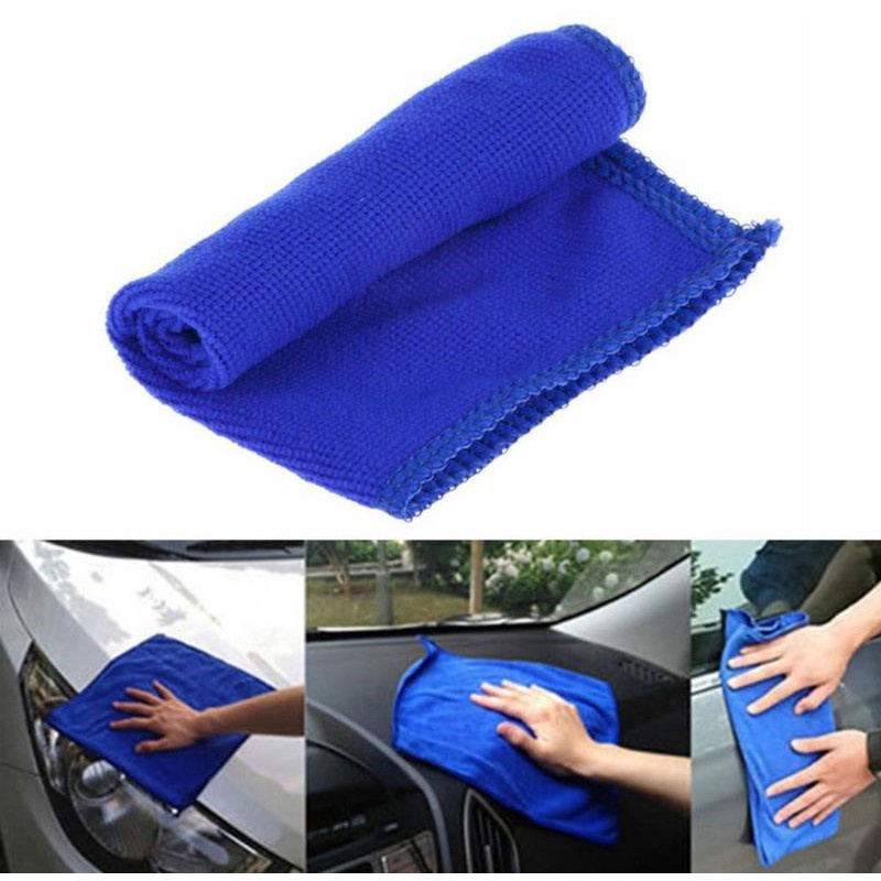 Set 10 Khăn Vi Sợi 25cm x 25cm Vệ Sinh Xe Ô Tô Đa Năng Tiện Dụng