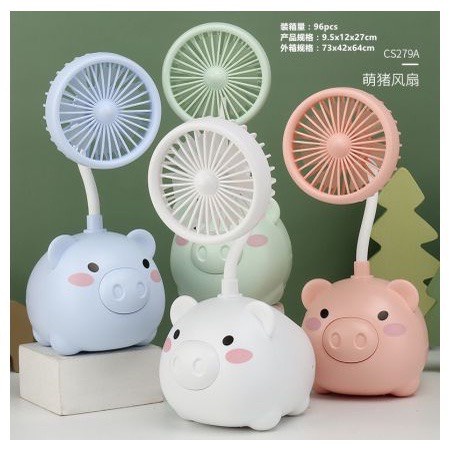 Quạt sạc mini hình thú cute để bàn, siêu khỏe, chạy siêu bền