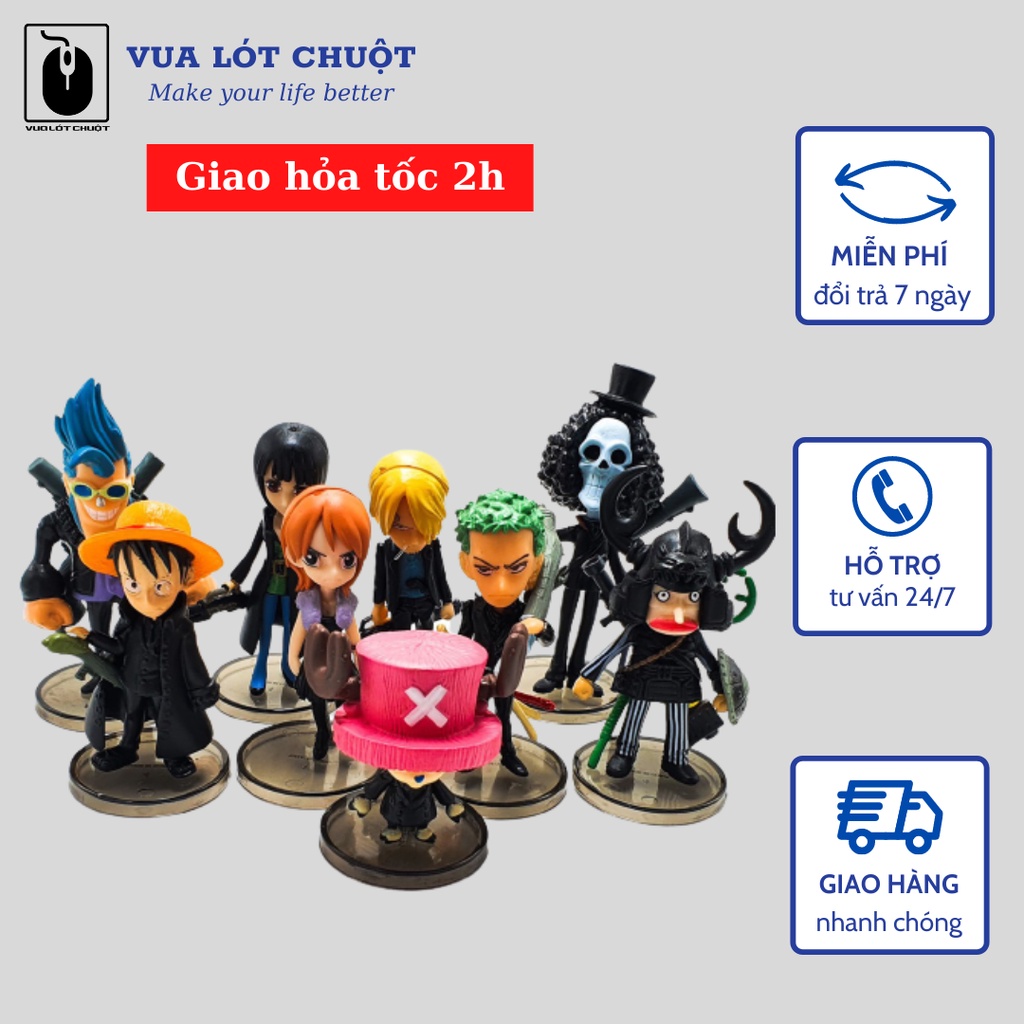 Mô hình One Piece (Combo 9 món) Luffy, Zoro cực chất One piece chibi