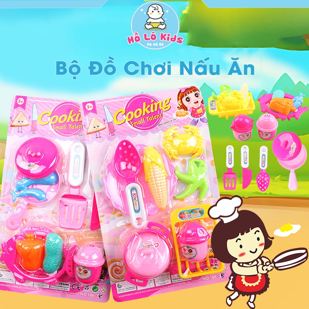 Bộ đồ chơi nấu ăn cho bé nhiều chi tiết mẫu mới Hồ Lô Kids