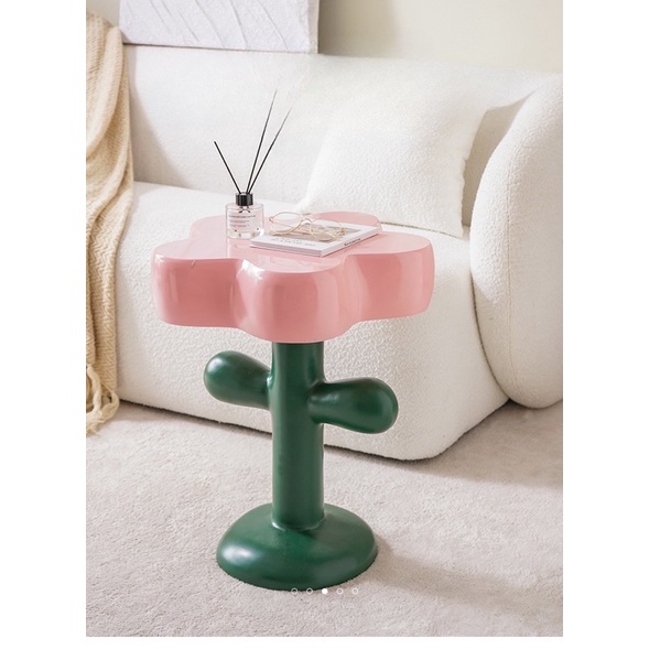 Bàn cafe mini hoa hồng,bàn góc sofa độc lạ phong cách Bắc âu