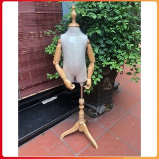 Manocanh trẻ em có tay, manocanh tay gỗ thật - size 2 - 4 - 6 tuổi