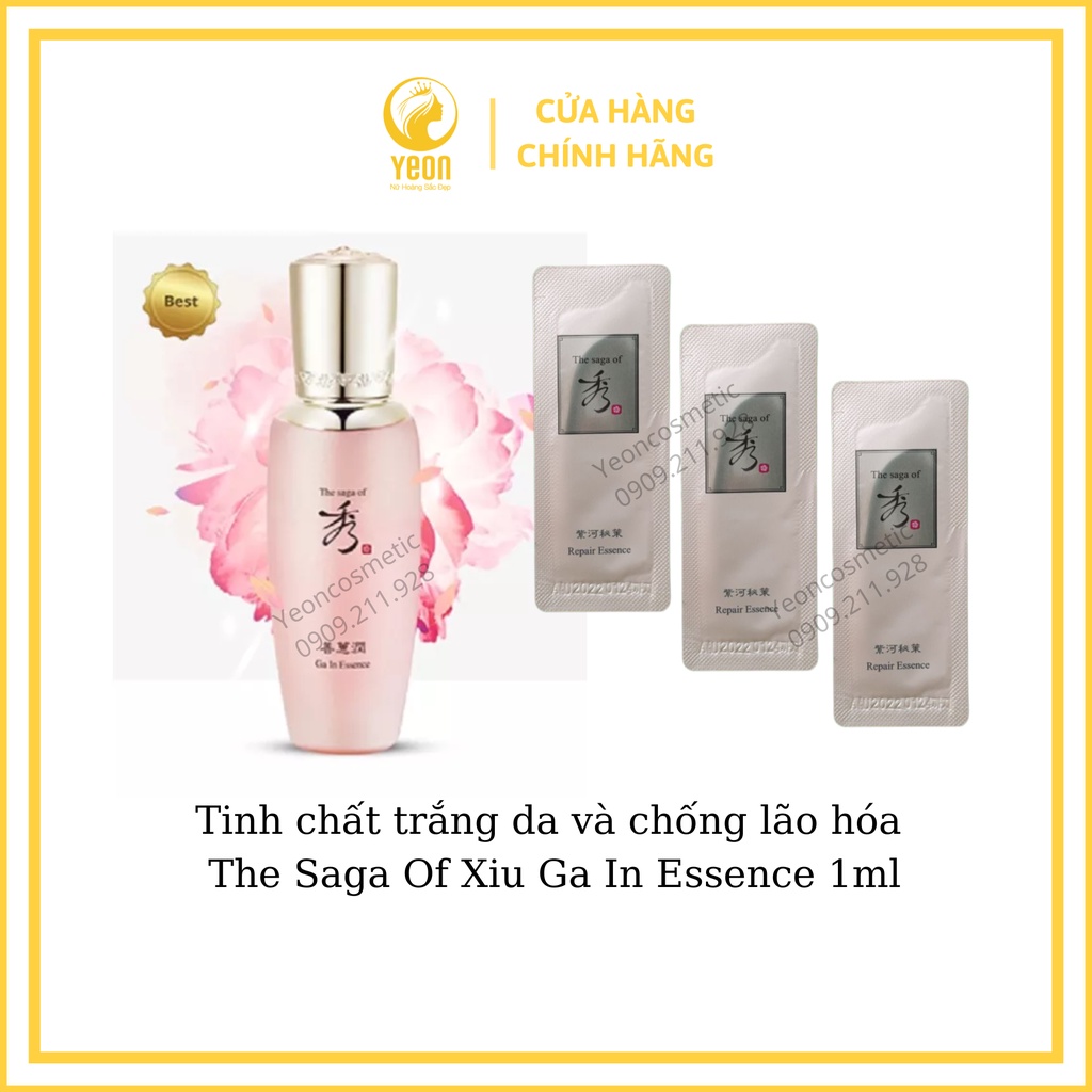 Tinh chất trắng da và chống lão hóa The Saga Of Xiu Ga In Essence 1ml_𝐘𝐄𝐎𝐍 𝐋𝐔𝐗𝐔𝐑𝐘 𝐂𝐎𝐒𝐌𝐄𝐓𝐈𝐂𝐒