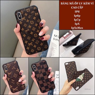 ỐP LƯNG LV KÈM VÍ CHO IPHONE