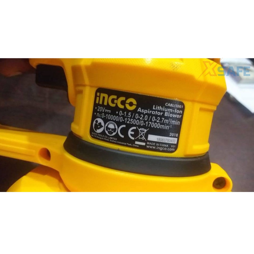 Máy hút thổi bụi dùng pin Lithium 20V INCGO CABLI2001 kèm 1 túi đựng bụi - chưa kèm theo pin và sạc - chính hãng